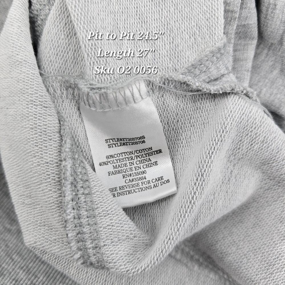 Z‎ Supply Modern Weekender Sweatshirt Gray Oversized Crewneck Side Slit M - Picture 4 of 5